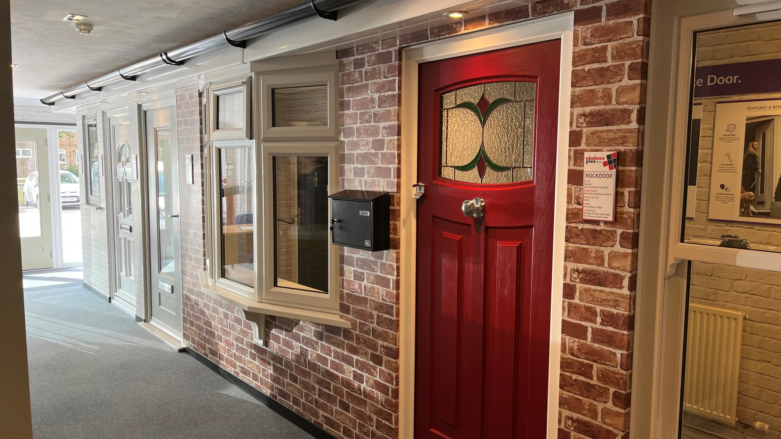 uPVC and aluminium products in the Windows Plus showroom